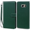 thumbnail image 1 of Étui S7Edge pour Samsung Galaxy Étui Portefeuille en Cuir pour Samsung Étui S7 Edge Couverture Souple à Rabat pour Samsung S7 Étui 7 Edge Vert Foncé - Sangle pour Samsung S7, 1 of 6