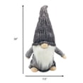thumbnail image 4 of HomeRoots 399324 18 x 5.5 x 7.5 in. Sparkly Gray Fabric Gnome, 4 of 4