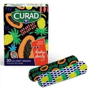 Curad Kendra Dandy Flex-Fabric Adhesive Bandages, Pineapples & Papayas - Standard Strip, 30 Ct 1 ea
