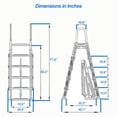thumbnail image 3 of Aqua Select A-Frame Heavy Duty 48", 52", 54" Above Ground Swimming Pool Ladder, 3 of 4