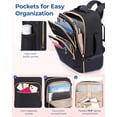 thumbnail image 4 of Mochila rodante BAGSMART para mujer de 17 pulgadas con ruedas negra, 4 of 7