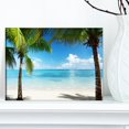 thumbnail image 2 of Designart Palm Trees and Sea Canvas Wall Art, 2 of 4