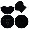 thumbnail image 5 of ALLTB Boho Cow Skull Sweatshirt Women Casual Cowgirl Shirt Western Country Concert Outfits Nashville Graphic Pullover Tops, 5 of 6