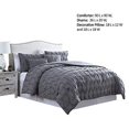 thumbnail image 2 of The Urban Port BM222804 Bergen Comforter Set with Puckered Pattern, Charcoal Gray - Queen Size - 5 Piece, 2 of 2