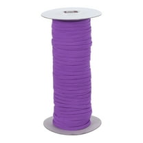 Elastic Bands 1/8 Inch x 50 Yards Polyester Flat Elastic Cord Stretch Strap for Sewing Crafting DIY, Purple