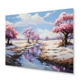 thumbnail image 2 of Designart "Pink Coral Riverside Serenity Coastal Tranquility" Lakes & Rivers Metal Art Print, 2 of 5