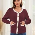 thumbnail image 6 of GYRATEDREAM Women's Long Sleeve Crewneck Button Down Sweaters Knit Cardigan Trendy Ladies Fall Clothes, 6 of 8