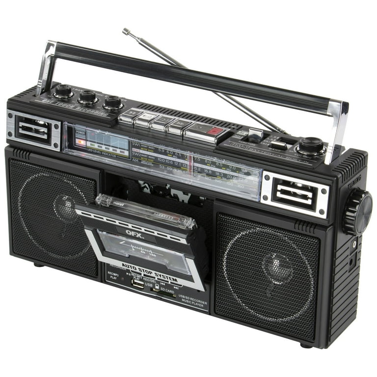 QFX J-220BT Bluetooth Portable Cassette Player Boombox QFX J-220BT Bluetooth Portable Cassette Player Boombox