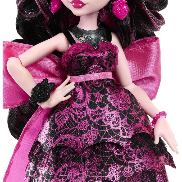 Monster High Draculaura Fashion Doll in Monster Ball Party Dress with  Accessories
