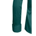 thumbnail image 6 of J. METHOD Women's Button Down Shirt Long Sleeve Roll Up Stretch Collar Office Work Formal Casual Basic Blouse Top NEWT04 Teal 3X, 6 of 6