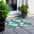 thumbnail image 6 of Addison Rugs Chantille Indoor/Outdoor Transitional Mid-century Modern Teal Washable Rectangle Rug, 1'8" x 2'6", 6 of 6