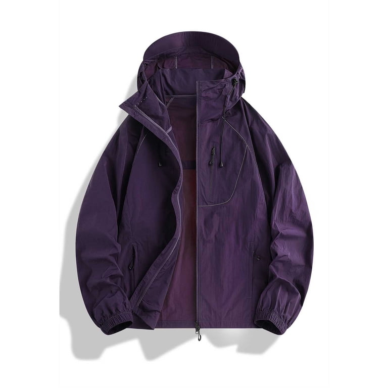 Men's UPF 50+ Sun Hoodie Jackets Full Zipper Quick-Dry Hoodied