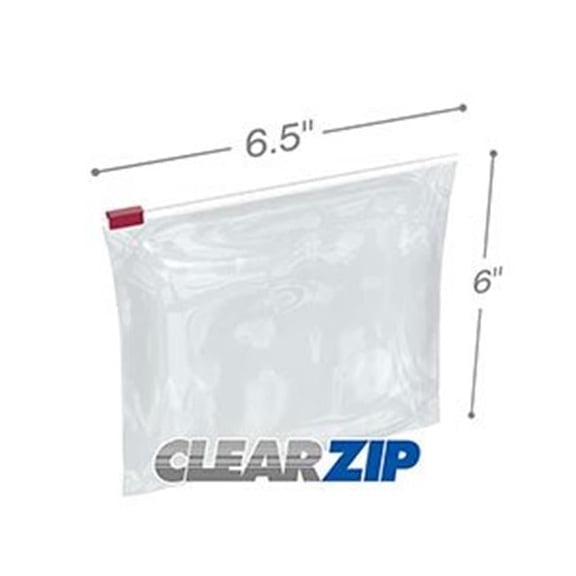 International Plastics CZSL30606 6.5 x 6 in. 0.003 Gauge ClearZip Slider Bag - Case of 100