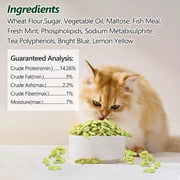 Cat Crunchy Fish Shaped Catnip Treats, Natural Kitty Cat Treats, Delicious Catnip Flavored Snacks, 3.5 oz. Tub