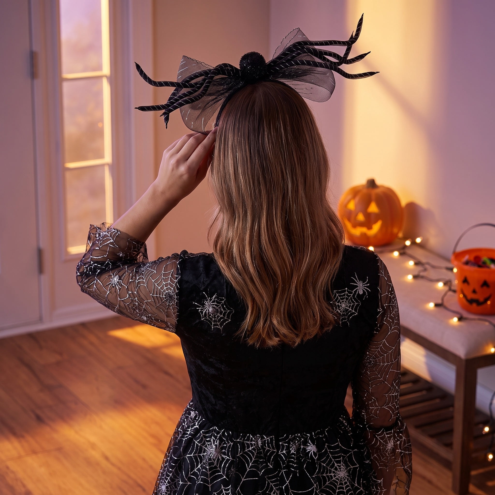 Spider Headband Costume Accessory for Adults, Black, Halloween by Way To Celebrate
