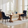 thumbnail image 5 of S-HOME Elegant Tufted Accent Dining Chair in Soft Chenille Fabric with Curved Solid Wood Legs, for Dining Room or Kitchen, Black, 5 of 18