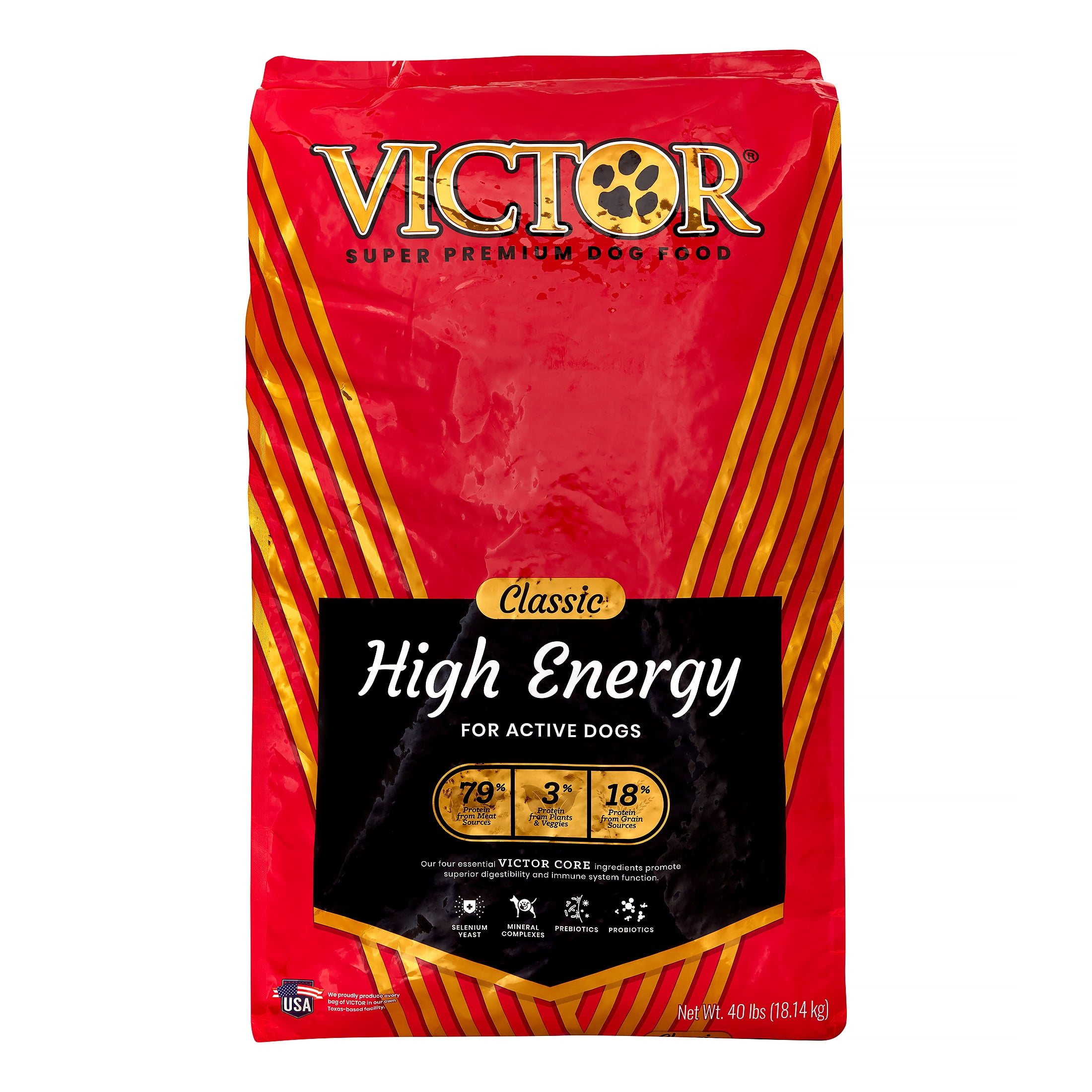 Victor High Energy Formula Dry Dog Food, 40 lb - Walmart.com