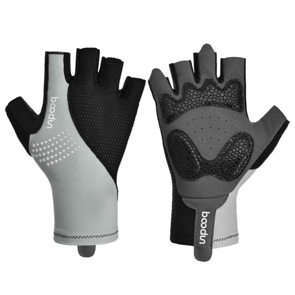 Cycling Gloves Fingerless Bike Gloves Shock-Absorbing Anti-Slip Bicycle Gloves Easy Off Finger Pulls