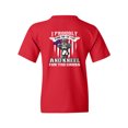 thumbnail image 2 of I Proudly Stand For The Flag Kneel For The Cross Front Back DT Youth Kids T-Shirt Tee, 2 of 4