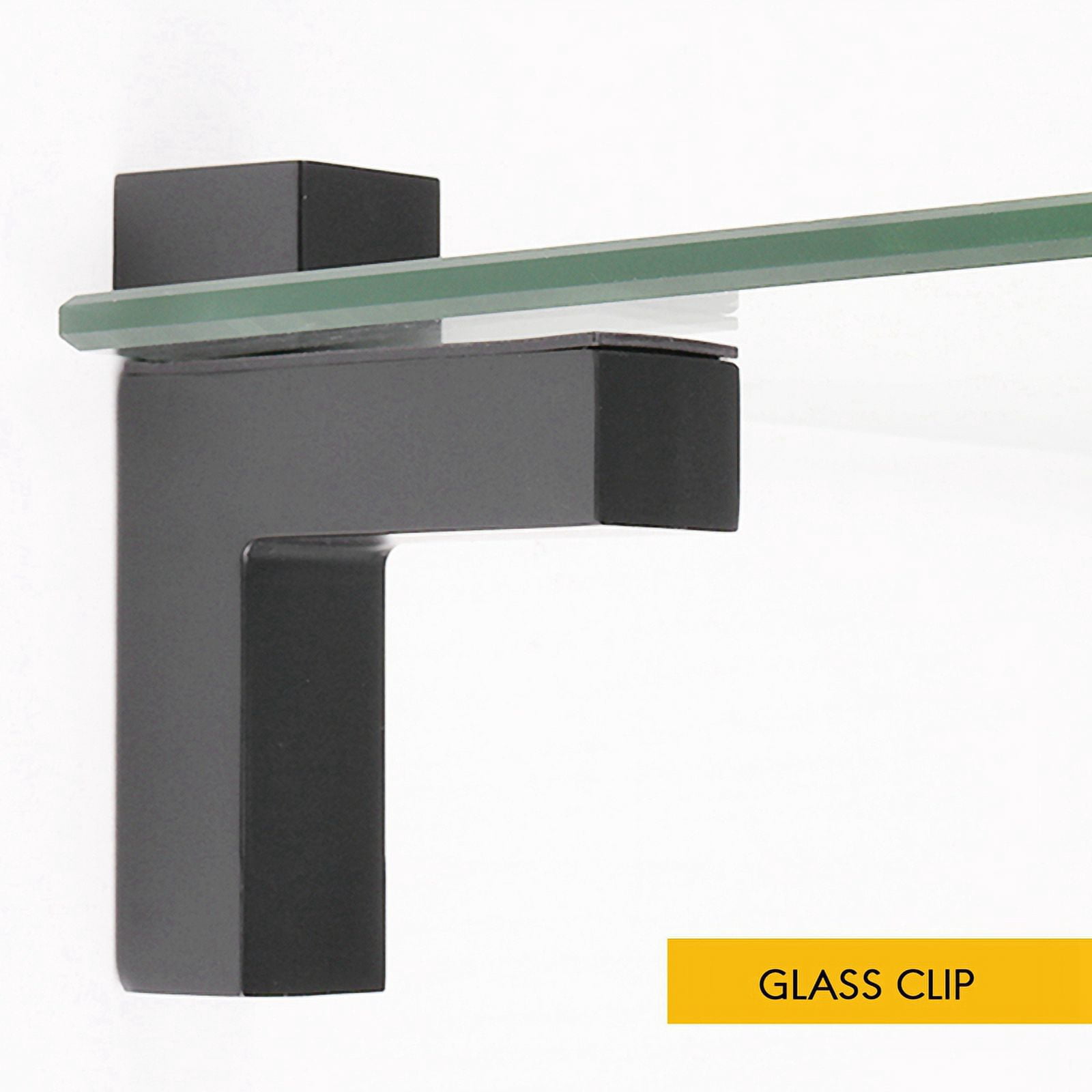8 Pcs Adjustable Wood/Glass Shelf Bracket Wall Mount Heavy Duty Floating Brackets for 3-28mm Thick Shelves,Black