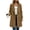 Brown, variant on Staron Winter Coats for Women Wool Blend Pea Coat Collared Long Sleeve Button Down Casual Loose Fall Jacket Army Green L