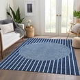 thumbnail image 6 of Addison Rugs Mayfield Premium Machine Washable Transitional Stripes Navy Rectangle Rug, 9' x 12', 6 of 6