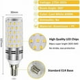 thumbnail image 3 of Long Life Span E14 LED Bulbs, Super Bright 1600LM 6000K Cool White, Non-Dimmable LED Lamp, Replaces 100W Incandescent, Heat Dissipation, Eye Protection, Certification, Pack Of 4, 3 of 5