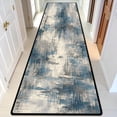 thumbnail image 5 of Blue Grey Abstract Brushstroke Hallway Runner Rug, 60x18 Inches Modern Textured Long Floor Mat, Non-Slip Washable Contemporary Art Rug for Entryway Kitchen, 5 of 9