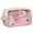 #23-Pink, variant on Djunllk Pencil Pouch - Clear Zipper Pouch Three Layers Extra Large Capacity Candy Color Lightweight Portable Pencil Bag for Travel Office Stationary Organization