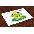thumbnail image 1 of Ambesonne Animal Place Mats Set of 4, Cartoon Frog Prince, Standard Size, Multicolor, 1 of 4