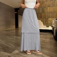 thumbnail image 2 of Wxolcjlv Womens Maxi Skirt Elastic Waist Breathable Daily Straight Skirts, 2 of 4
