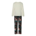 thumbnail image 5 of Elippeo Family Leisure Clothes Set Christmas Reindeer Print Long Sleeve Tops + Pants/ Romper Loungewear Set, 5 of 10