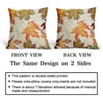 thumbnail image 5 of Fall Leaf Pillow Covers - 18x18 Inch Set of 2 Maple Leaf Throw Pillowcase linen Square Light Orange Fall Decor Thanksgiving Cushion Cover for Sofa Bedroom Indoor Party, 5 of 6