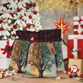 thumbnail image 6 of Rocae Seasonal Tree Reflection Print Christmas Drawstring Linen Gift Bag with Drawstrings Treat Bag Goody Present Bags for Christmas Party Favor, 6 of 8