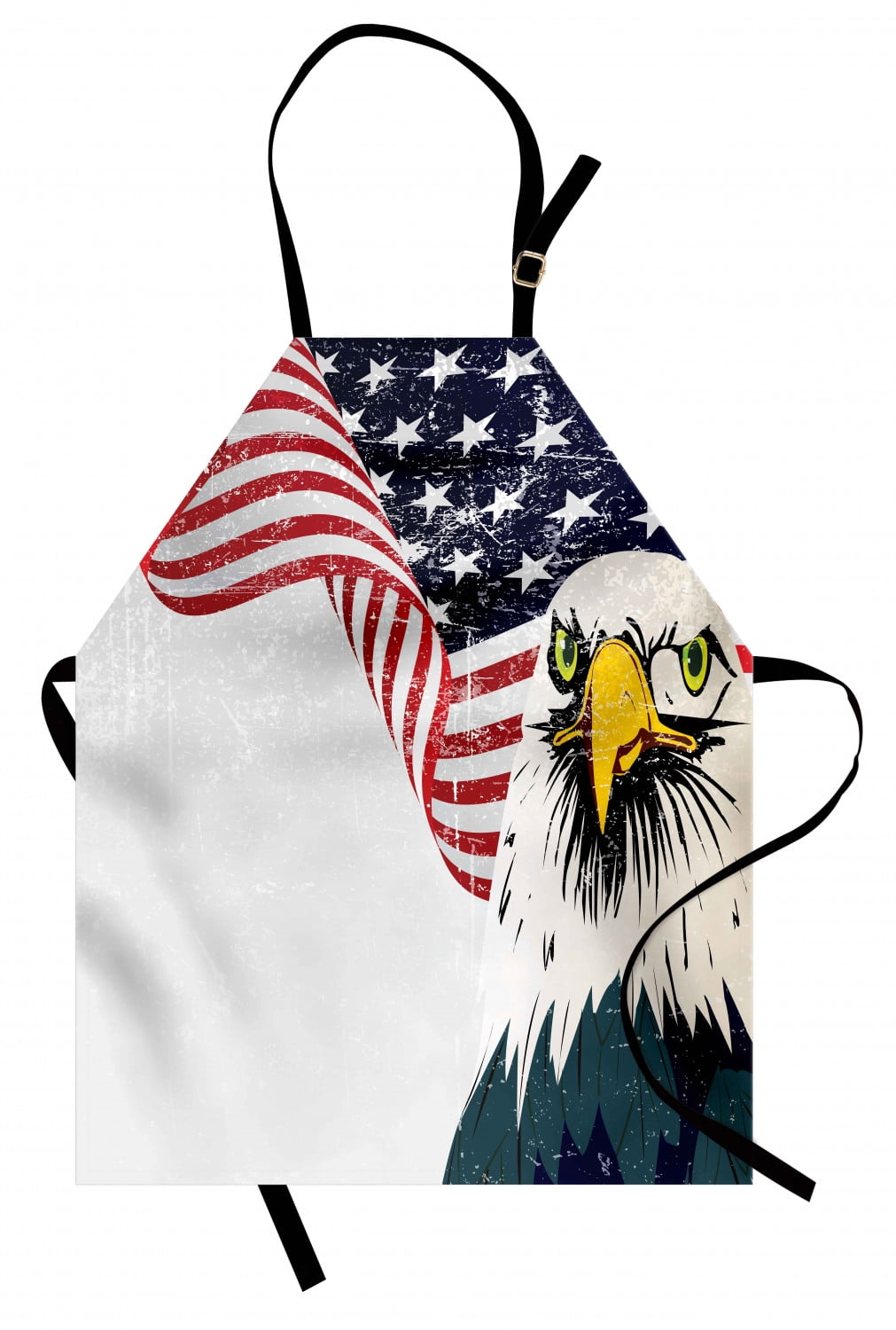 American Flag Apron American Eagle With Grunge Effect 4th Of July Usa 