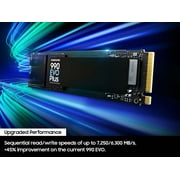 Samsung 990 EVO PLUS SSD 4TB, PCIe Gen 4x4 | 5x2 M.2 2280, Speeds Up-to 7,250 MB/s (MZ-V9S4T0B/AM)