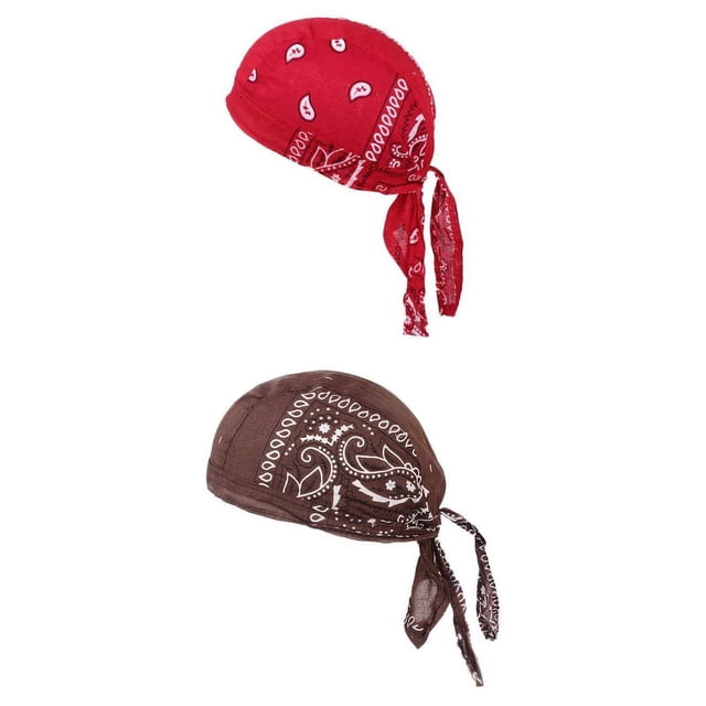 2 piezas para hombre turbante sombrero quimio sombrero preatado gorro cabeza bufanda cubierta sombrero