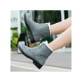 thumbnail image 4 of Fangasis Ladies Warm Booties Lightweight Winter Boot Mid Calf Snow Boots Cold Weather Slip Resistant Hiking Bootie Gray 12, 4 of 6
