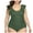 Dark Army Green, variant on Women's Plus Size Bathing Suit One Piece Tummy Control Swimsuit Full Coverage Retro Ruffle Swimwear (Yellow,4XL)