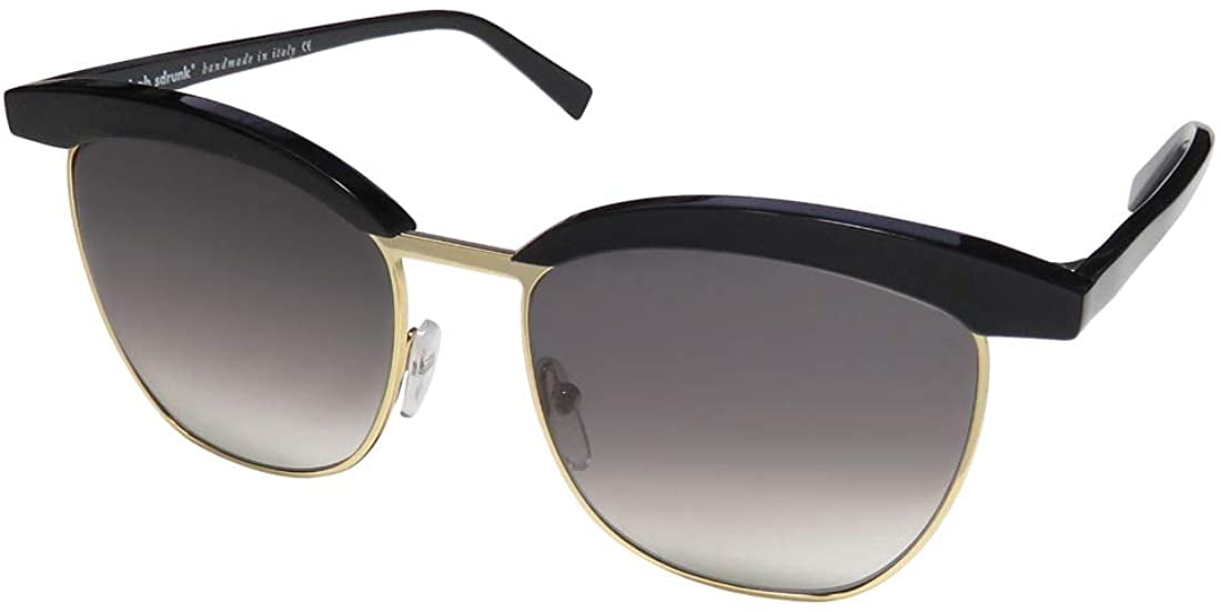 DVF Womens Grace Rectangular Sunglasses Black/Black 54 mm