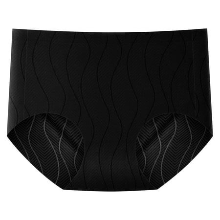 Arnsht New Lengthened Silk Crotch Non-marking Yoga Panties Wrap Buttocks Anti-Pinch Buttocks Ice Silk Naked Panties Black XXL