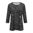 thumbnail image 5 of Womens Mardi Gras Tops 2026 Carnival Outfits Tops Crew Neck Mask Graphic Sequin Print Shirts Tshirt Clothing, 5 of 5