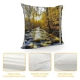 thumbnail image 4 of Orinice Sunlight Through Trees Graphic Decorative Cushion Throw Pillow Cover for Home Couch Living Room Bed Sofa, Summer High-Quality 1PC Pillow Case 18x18in, 4 of 5