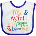 thumbnail image 3 of Inktastic Mimi and Poppy Love Me Boys or Girls Baby Bib, 3 of 4