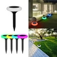 thumbnail image 1 of Solar LED Buried Ground Light | Circular Outdoor Courtyard & Step Decoration Light | Color Changing Gradient | IP65 Waterproof | 6-12 Hour Runtime | 21cm Diameter, 1 of 9