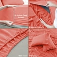 thumbnail image 6 of Lux Decor Collection Full Size Bed Sheets - Microfiber Deep Pocket Bedding Sheets & Pillowcase Sets - Coral, 6 of 8