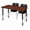 Cherry / Black / Black, variant on Romig Trek 48 x 24 in. Adjustable Classroom Table- Noble Oak Top, Black Base & 2 Andy 18 in. Blue Stack Chairs