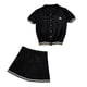 thumbnail image 2 of Conjunto de falda plisada para mujer, ropa deportiva transpirable de cintura alta para verano Negro, 2 of 8