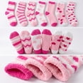 thumbnail image 4 of TRANSLINK 7 Packs Womens Pink Fuzzy Socks Warm Cozy Soft Winter Slipper Socks Gift Size 5-9, 4 of 7