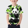 thumbnail image 2 of T-shirt Graphique à Manches Courtes pour Enfants, Col Rond, Mélange Doux Polyester-Spandex, Haut Décontracté Respirant, Imprimé Résistant à la Décoloration, Tenue Quatre Saisons, 2 of 7